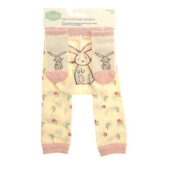 Bunnies Cream Leggings and Socks Set