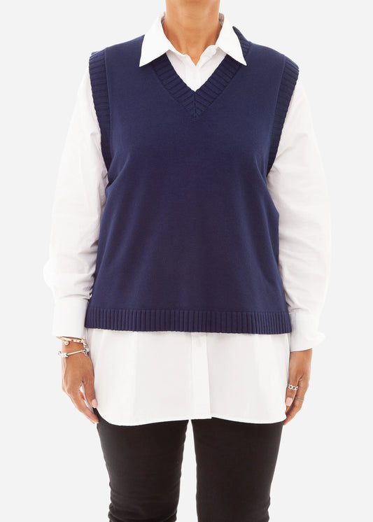 Cashmere Like V Neck Tank Top