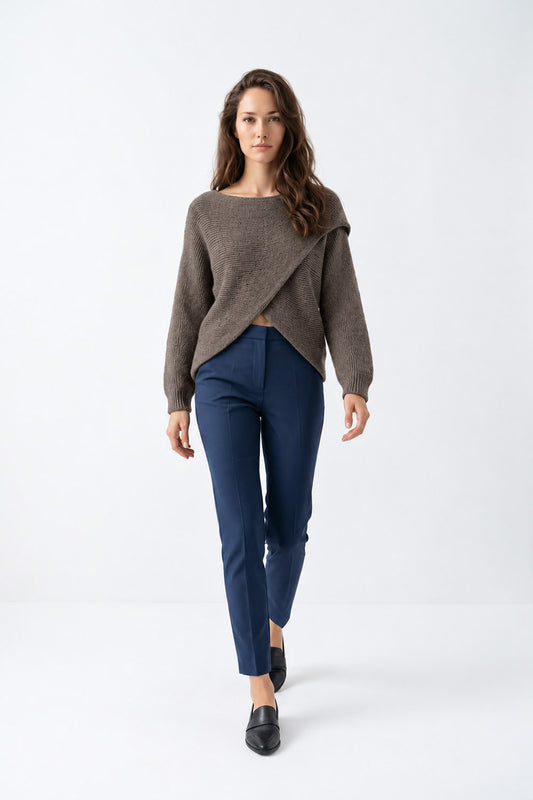 Cross Over Knit Mocha