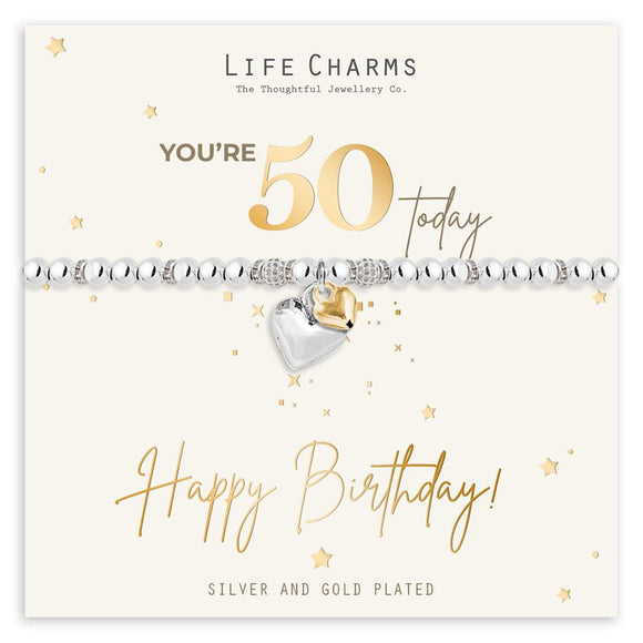 Life Charms Happy 50th Birthday bracelet