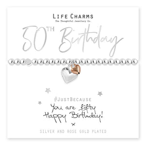 Life Charms Bracelet -You are 50