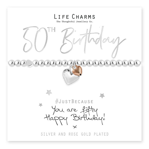 Life Charms Bracelet -You are 50