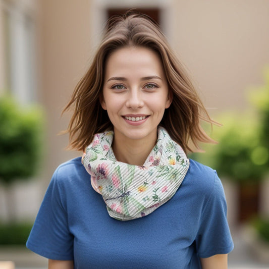 Pastel Dragonfly Magnetic Neck Scarf