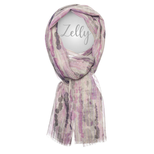 SCARF METALIC THREAD LILAC