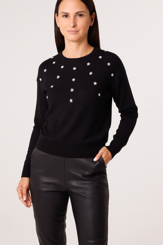 DIAMANTE Flower Jumper