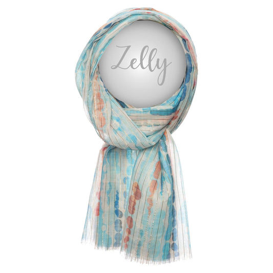 SCARF METALIC THREAD HOT Blue
