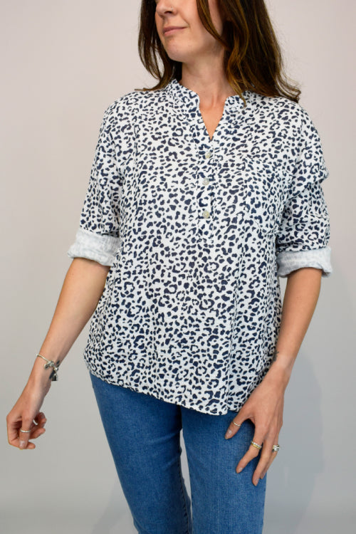 Animal Print Italian Cotton Top