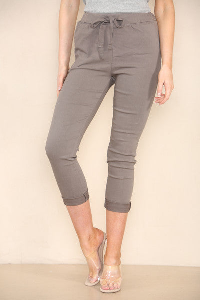 Elasticated Magic Trouser Taupe