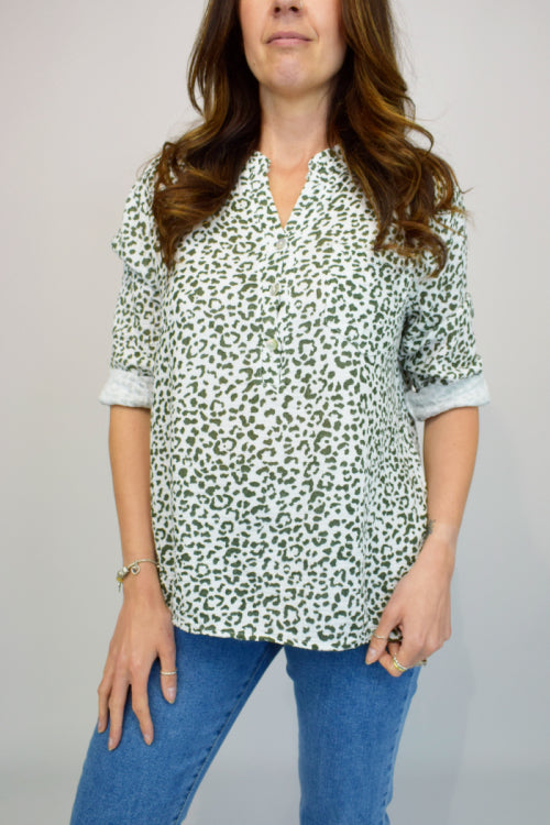Animal Print Italian Cotton Top