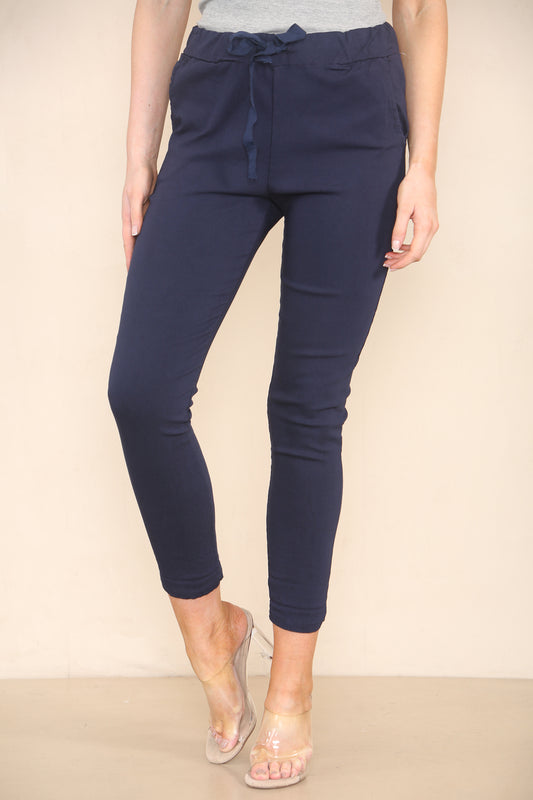 Elasticated Magic Trouser Navy