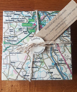 Map Coaster Set Dalston, Carlisle, Wigton, North Lakes